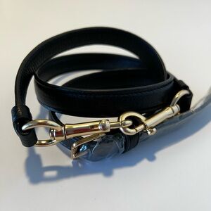 Coach Black Leather strap with Gold hardware